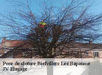 Pose de cloture biefvillers-les-bapaume-62450 JV Elagage