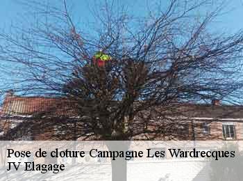 Pose de cloture  campagne-les-wardrecques-62120 JV Elagage
