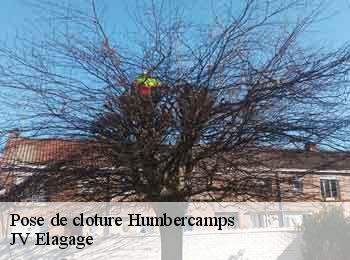 Pose de cloture humbercamps-62158 JV Elagage