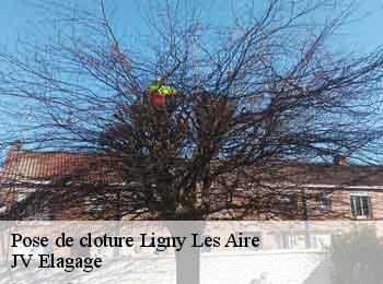 Pose de cloture  ligny-les-aire-62960 JV Elagage